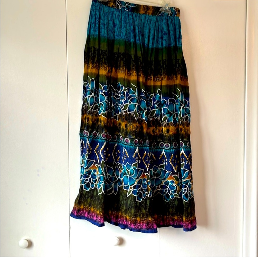 Bohemian Floral Maxi Skirt (NWOT)